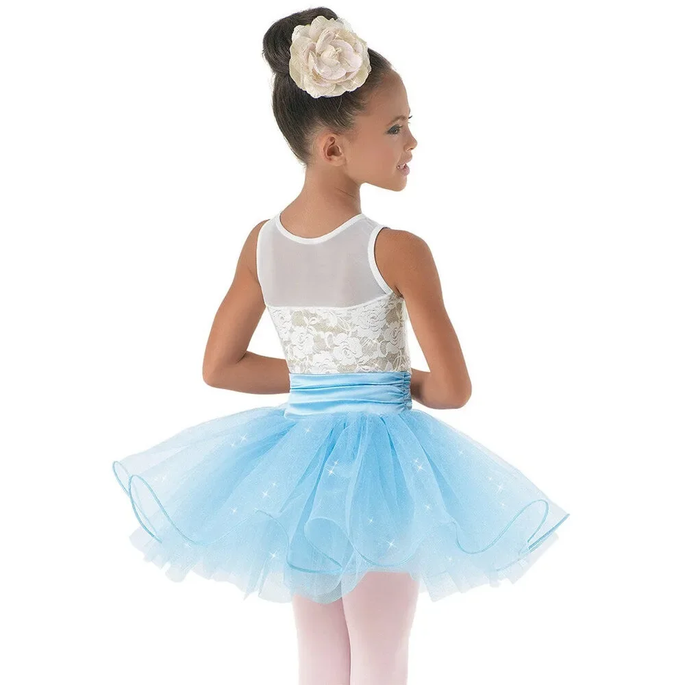 Pre-Owned Dance Costume Weissman 9507 Int Child Pink Tutu Dress Ballet Glitter